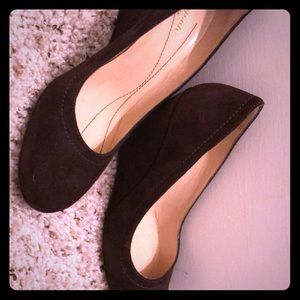 Brown suede Kate Spade heels